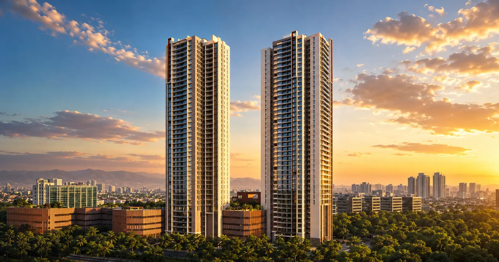 Tower elevation at Tata Orbis, Ghansoli, Navi Mumbai